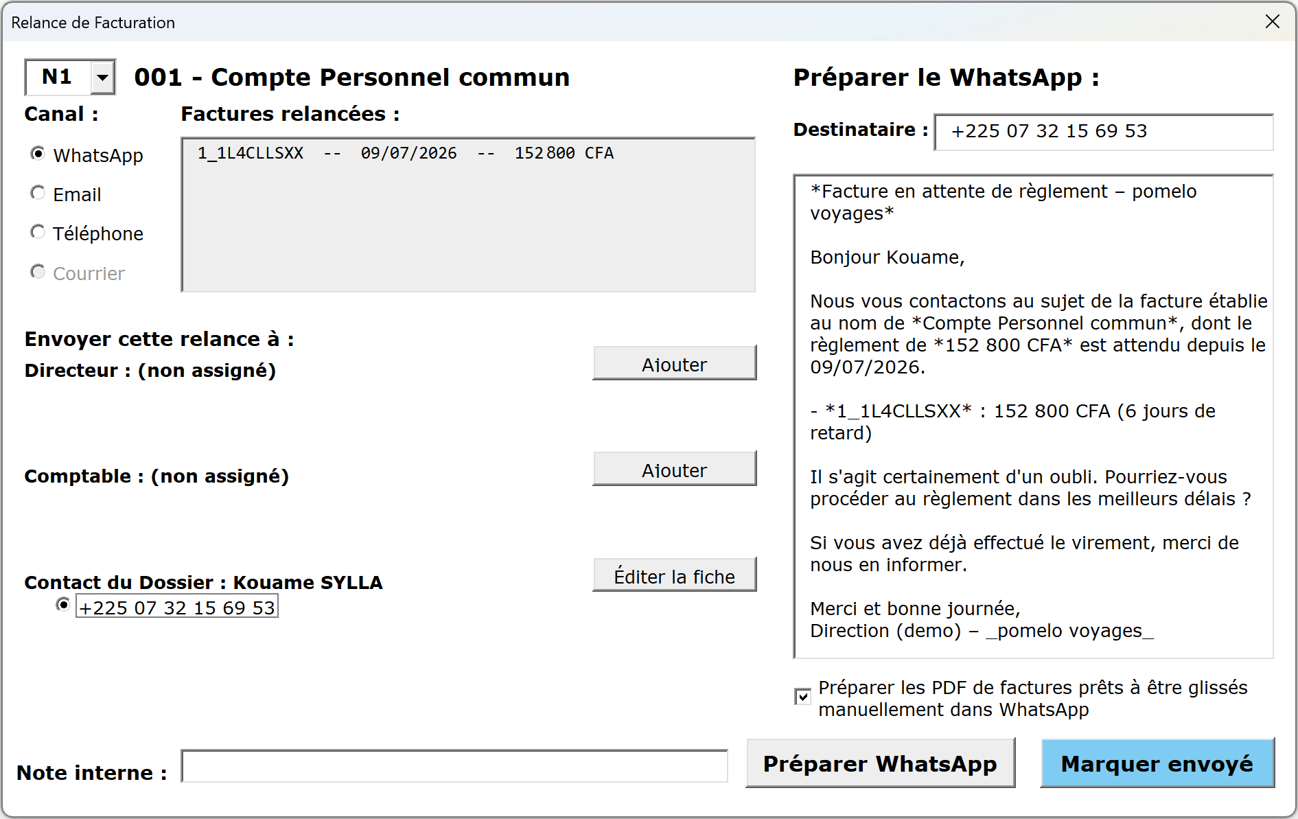 Gestion des relances multi-canal BlueSole